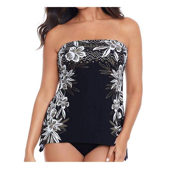 NEW MIRACLESUIT bandini underwire tankini top in black